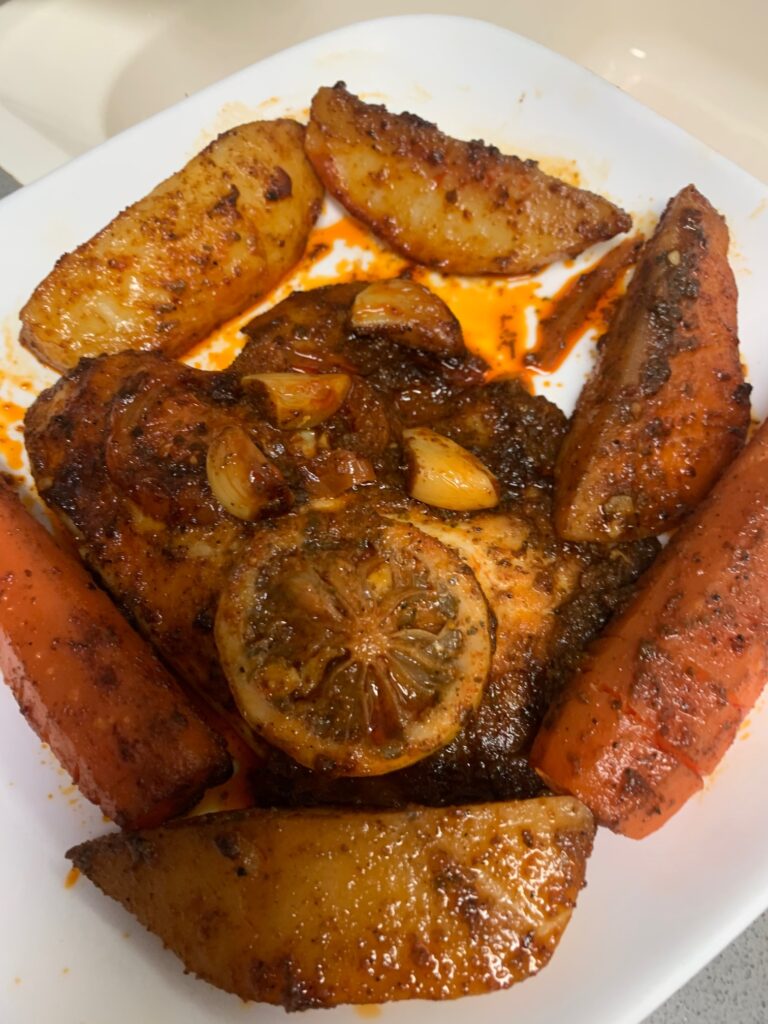 דגי אמנון/מושט אפויים עם ירקות הבית 768x1024 - דגי אמנון/מושט אפויים עם ירקות