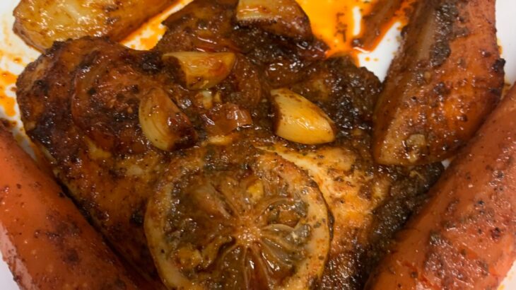 הבית 1 730x410 - דגי אמנון/מושט אפויים עם ירקות