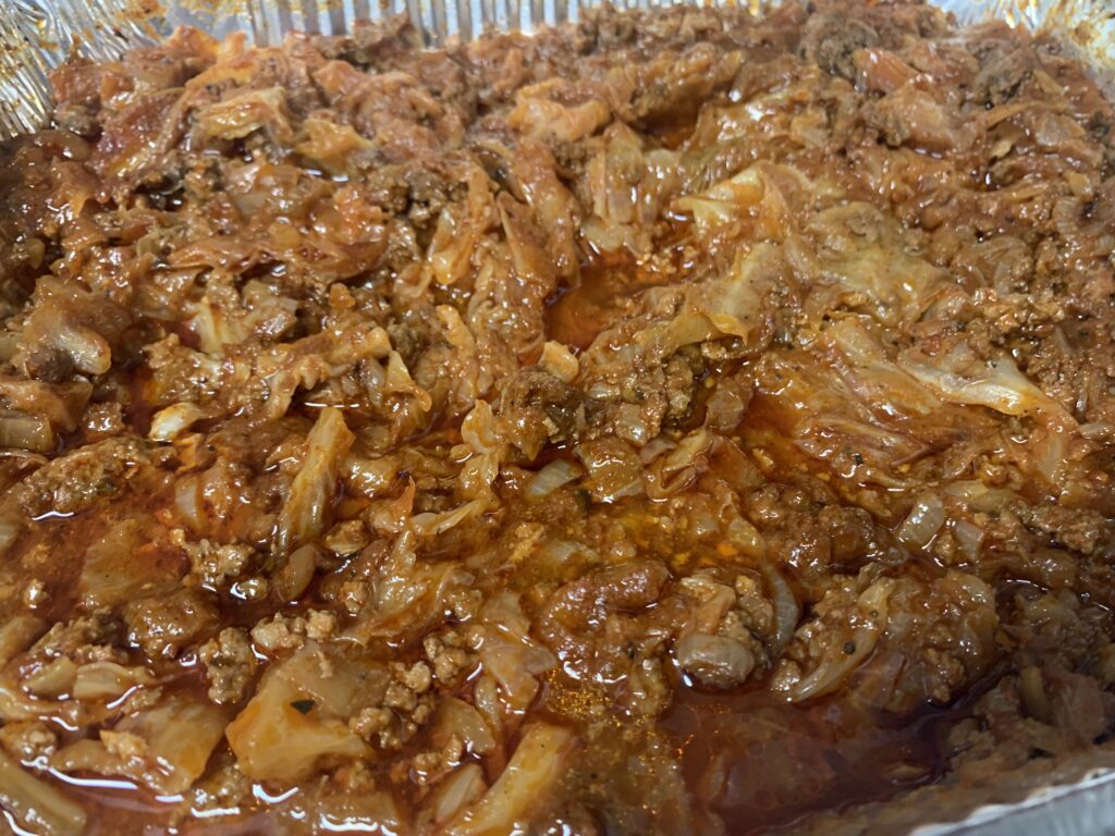 בשר עם כרוב מקורמל אפוי 1024x768 - מאפה בשר עם כרוב מקורמל - אפוי